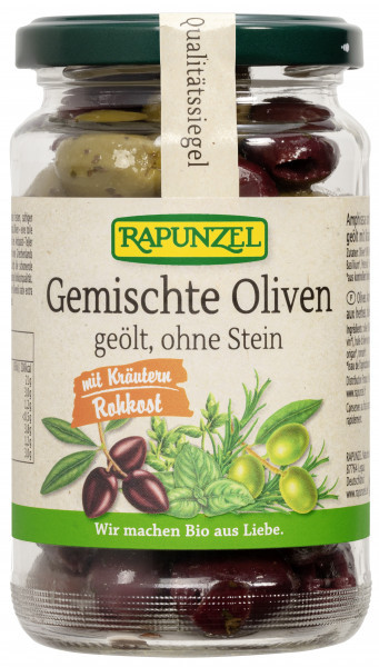 Rapunzel Oliven gemischt mit Kräutern 170 g