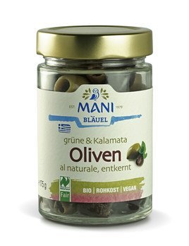 Mani Bläuel Grüne & Kalamata Oliven naturale 175 g