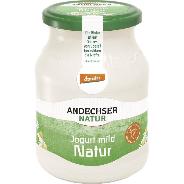 Andechser Joghurt mild natur Demeter 500 g im Glas