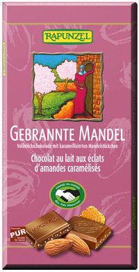 Rapunzel Vollmilchschokolade gebrannte Mandel HIH, 100 g