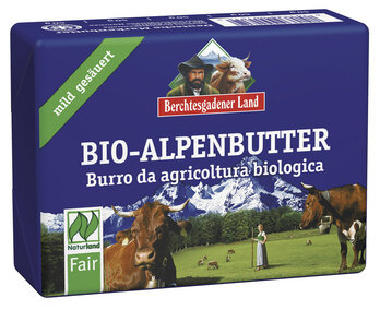 Berchtesgadener Alpenbutter mild gesäuert, 250 g