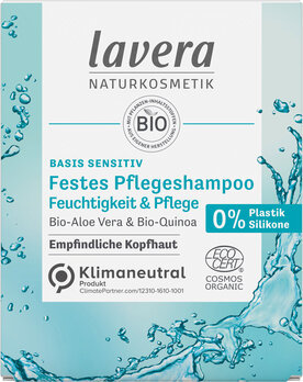 lavera Festes Pflegeshampoo basis sensitiv Feuchtigkeit & Pflege 50 g