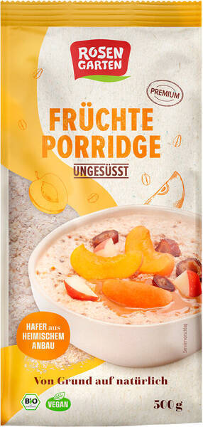 Rosengarten Früchte-Porridge ungesüßt, 500 g