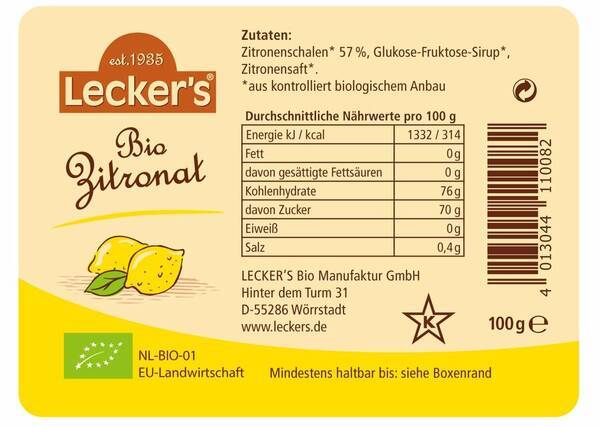 Lecker`s Zitronat 100 g